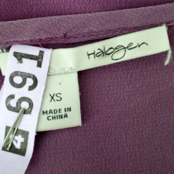 Halogen 100% Silk Purple Tiered Layering Sleeveless Top XS Career - Picture 2 of 8